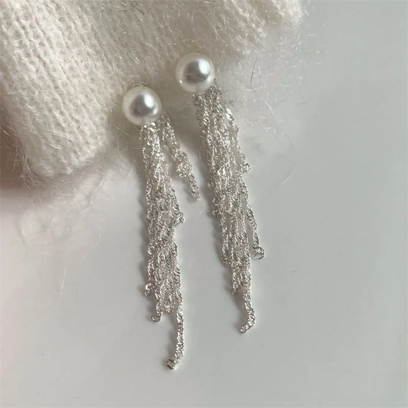 Pearl Tassel Earrings