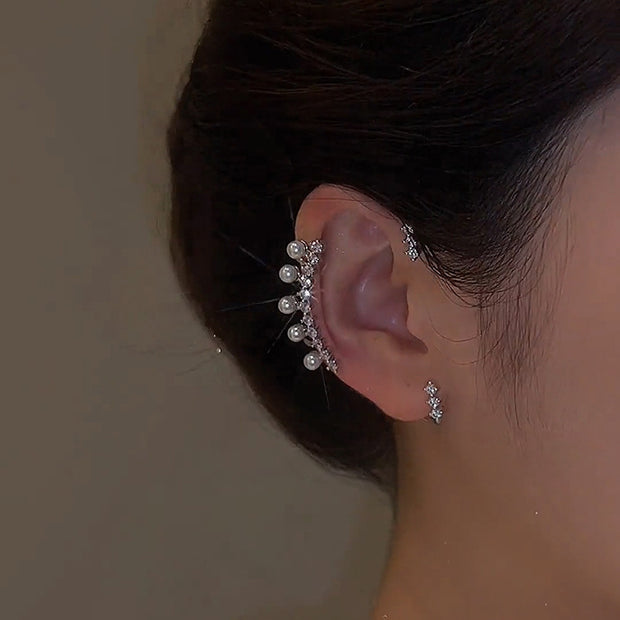 Pearl and Diamond Ear Clip