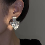 Geometric Vintage Silver Earrings
