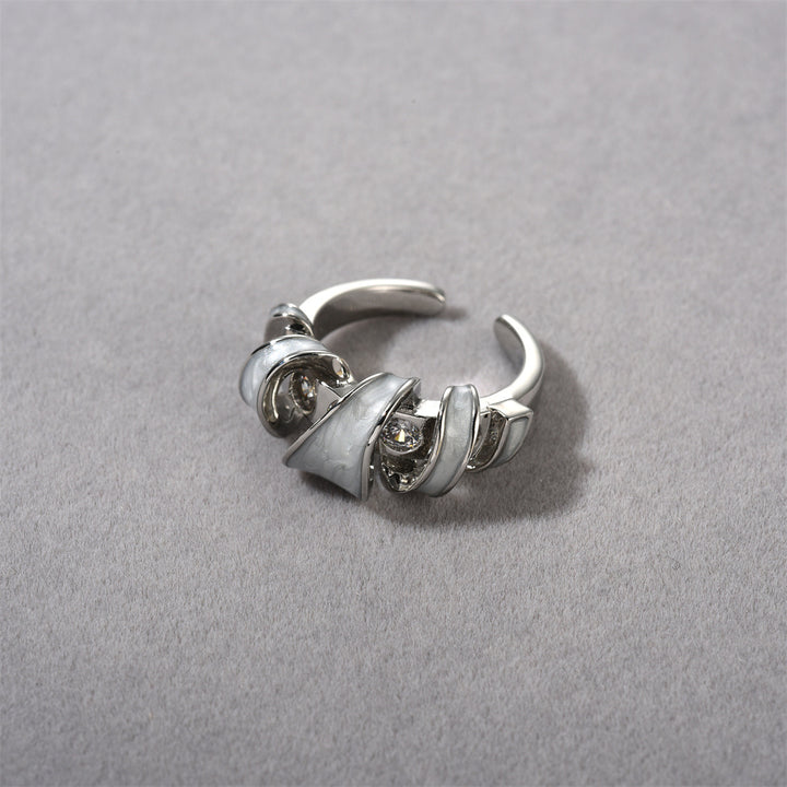 Vintage Enamel Adjustable Ring