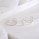 Simple geometric lines 925 sterling silver ring