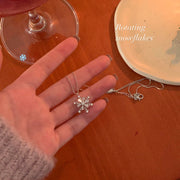 Spinning Snowflake Necklace