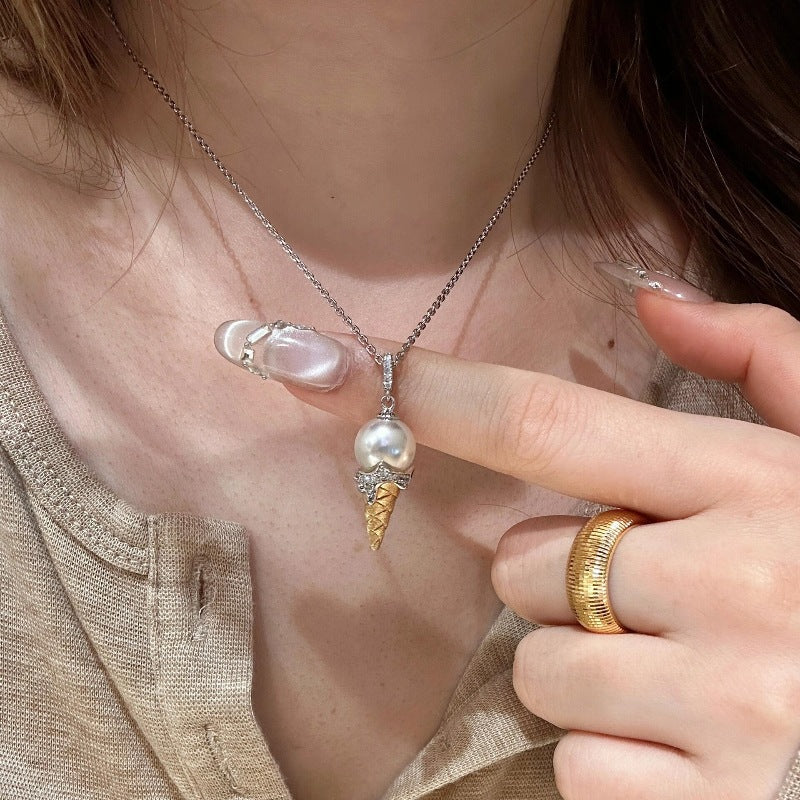 Pearl Ice Cream Necklace