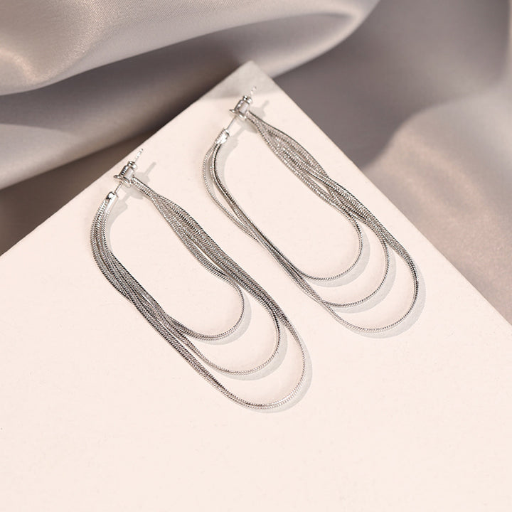 Soft Chain Tassel Earrings