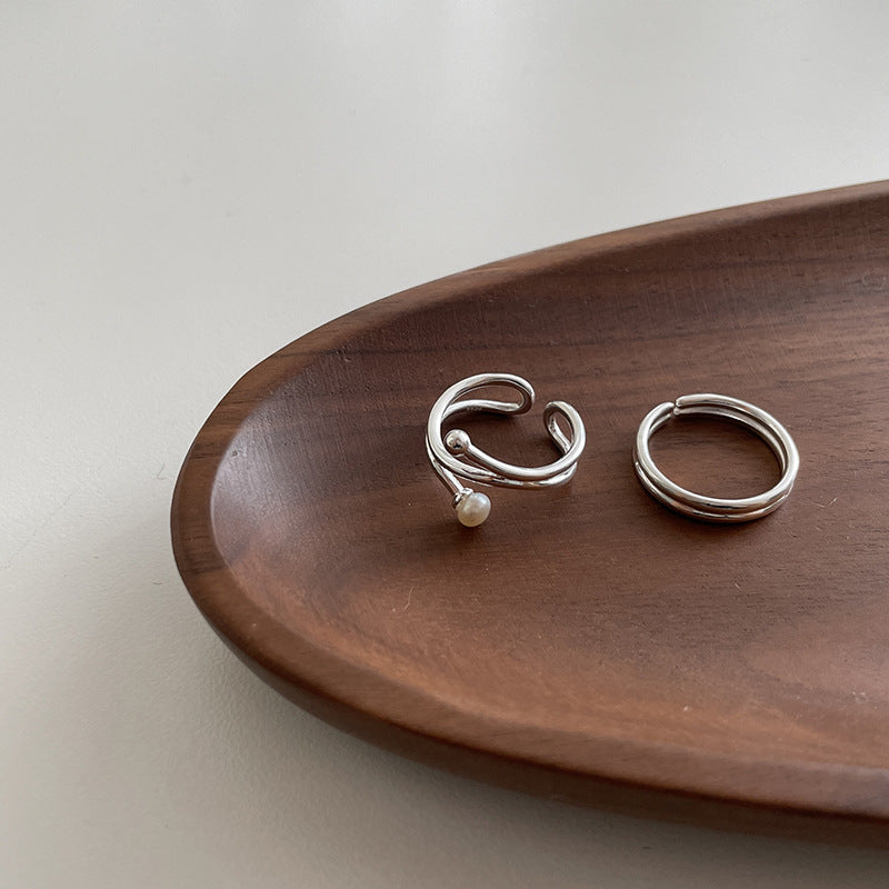 Asymmetrical Pearl Ring