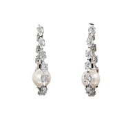Zirconia Pearl Chain Earrings