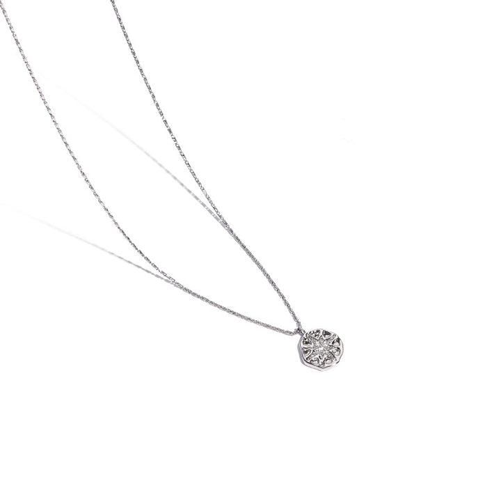 Polaris Coin Button Pendant Necklace
