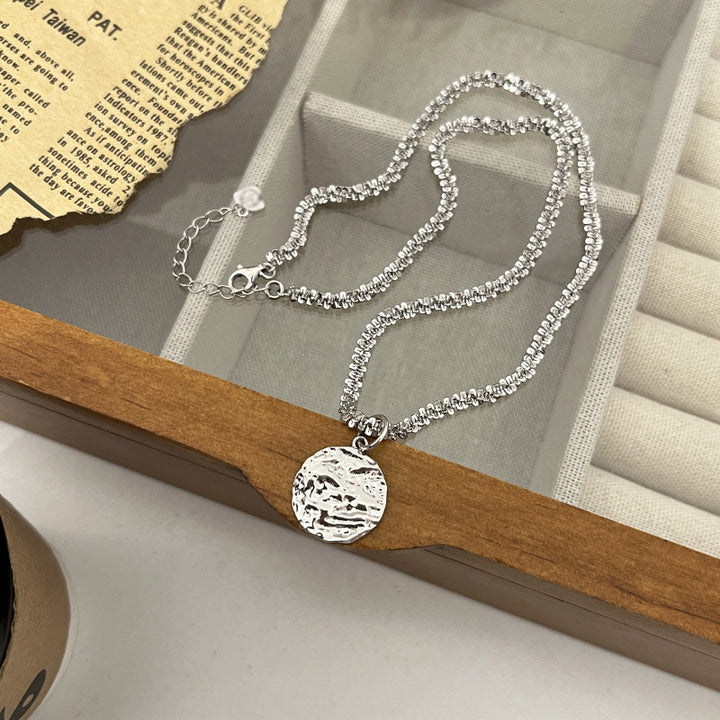 Irregular Texture Pendant Necklace