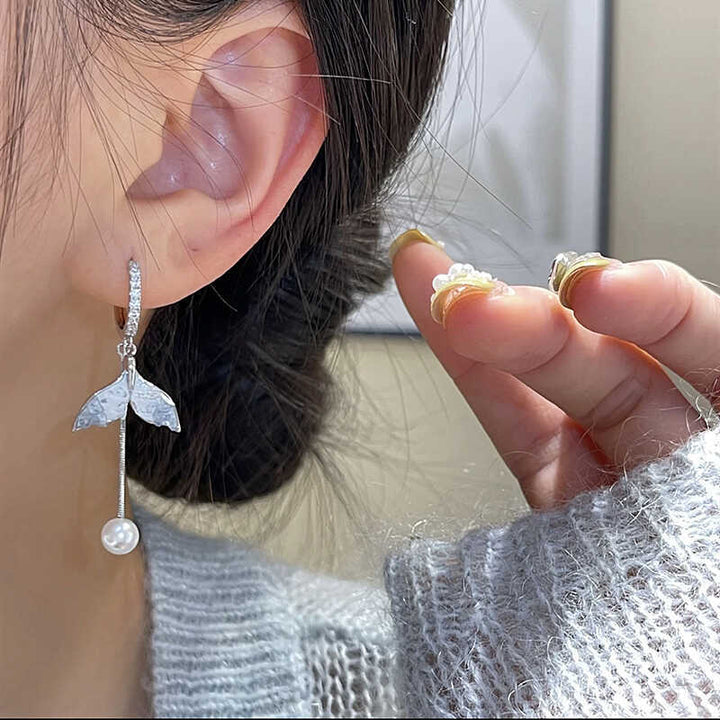 Spring/Summer Gradient Blue Fishtail Earrings