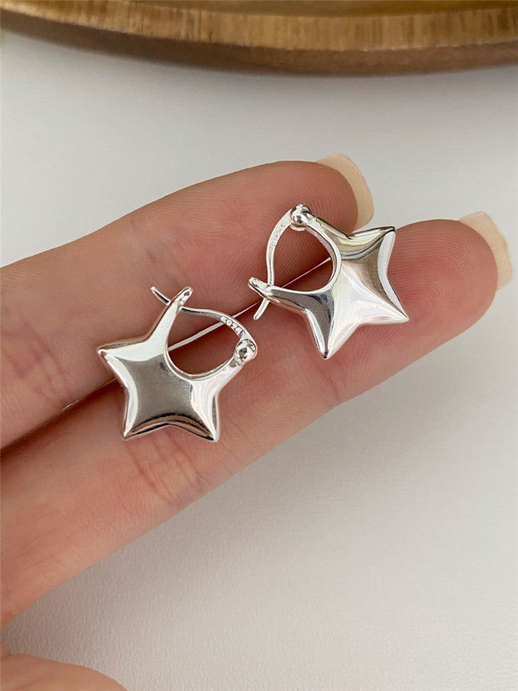 Sterling Silver Mini Star Earrings