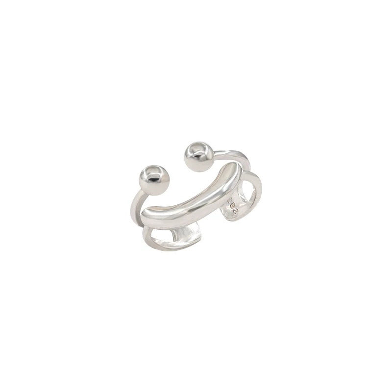Smiley Face Sterling Silver Ring