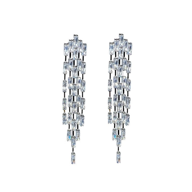 Diamond Tassel Earrings