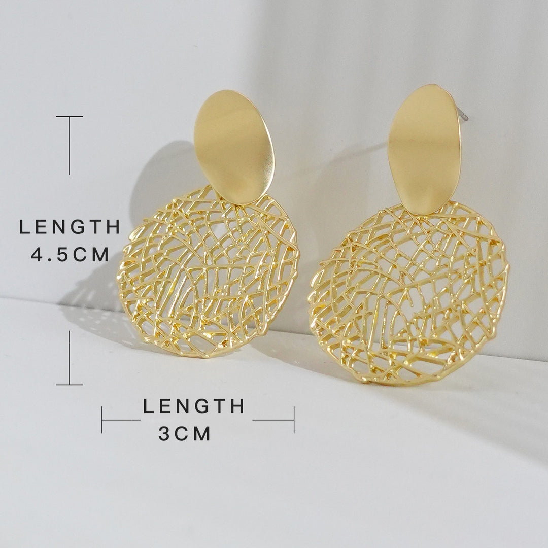 Round Hollow Earrings