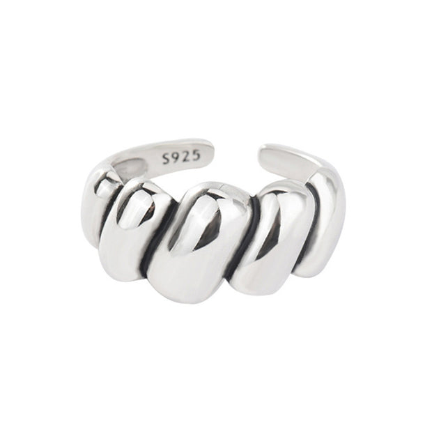 Sterling Silver Twill Twist Ring