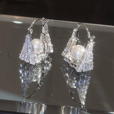 Pearl Handbag Earrings