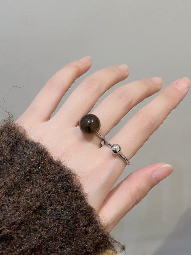 Vintage Natural Stone Tiger Eye Ring