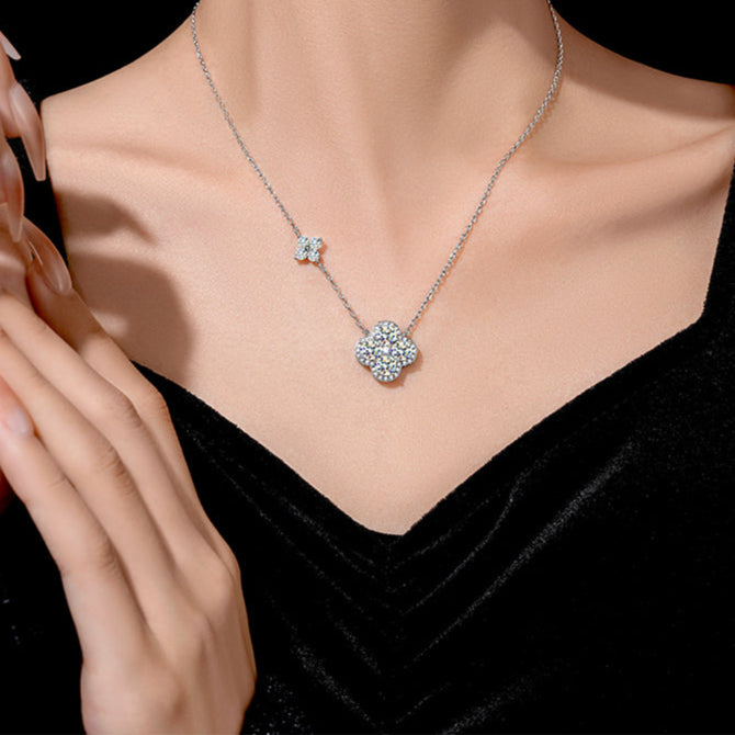 Lucky Four-Leaf Clover Moissanite Necklace