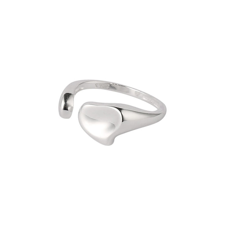 Sterling Silver Irregular Heart Ring