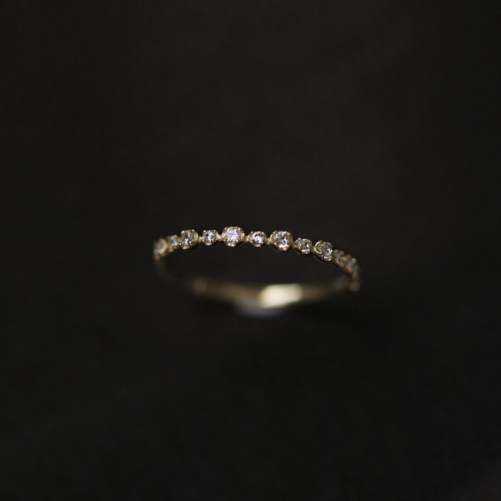 Minimal Micro Zircon Stacking Ring — Slim Band | Gold / Silver | S925 Sterling Silver