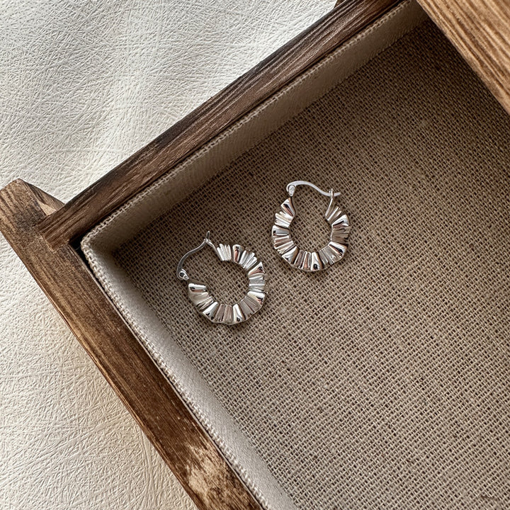 Sterling Silver Ruffle Earrings
