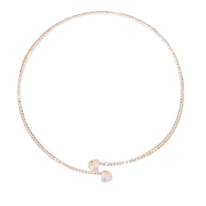 Rhinestone Heart Collar