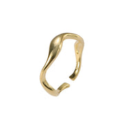 925 Sterling Silver Irregular Wave Ring