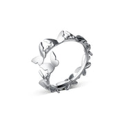 s925 sterling silver butterfly adjustable ring