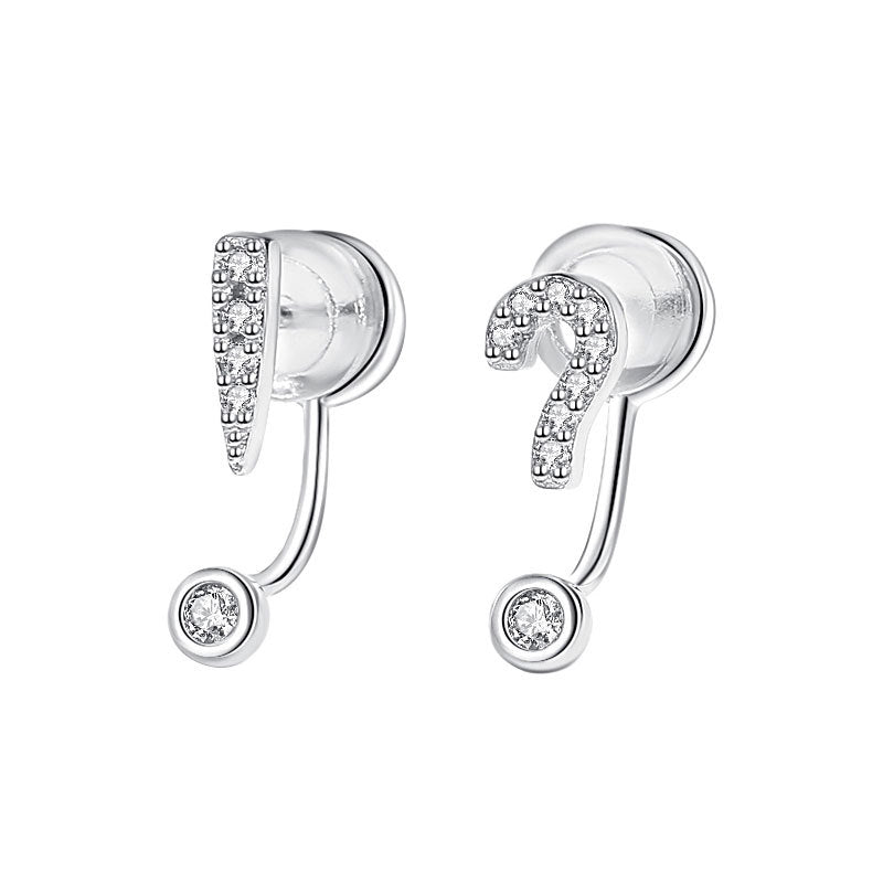 Sterling Silver '！？'Earrings