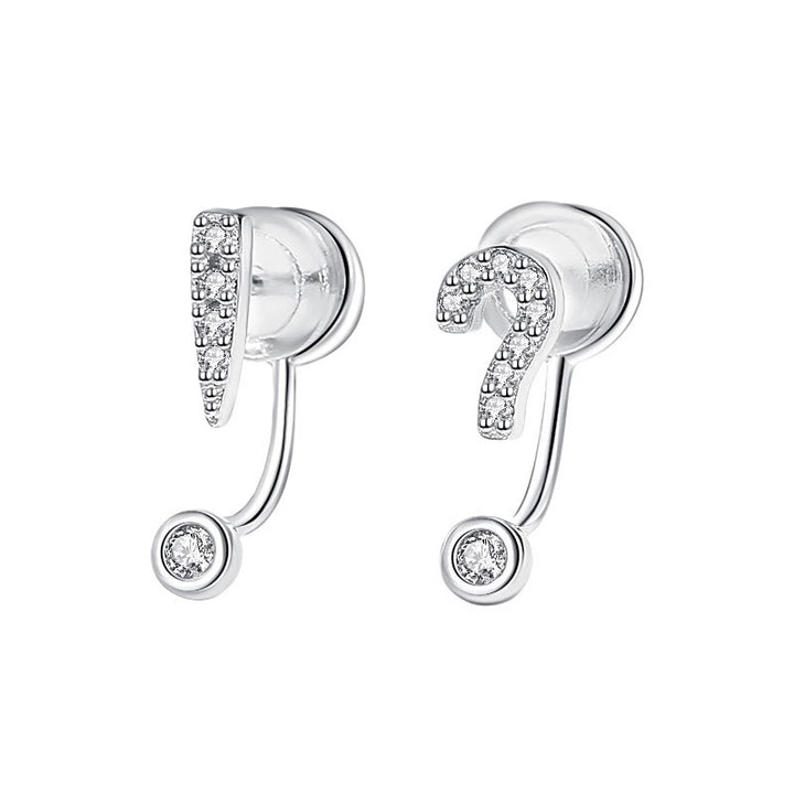 Sterling Silver '！？'Earrings
