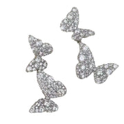 Diamond Butterfly Tassel Earrings