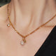 Crystal Drop Chain Necklace