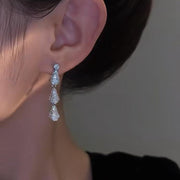 Zirconia Drops Dangle Earrings