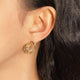 Geometric Crystal Hollow Stud Earrings