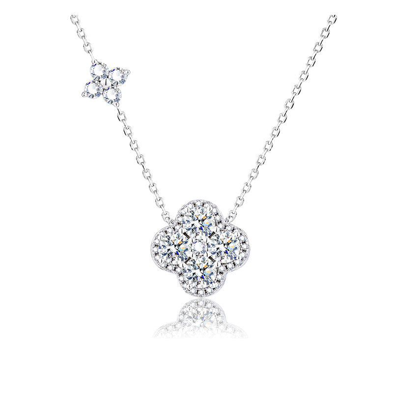 Lucky Four-Leaf Clover Moissanite Necklace