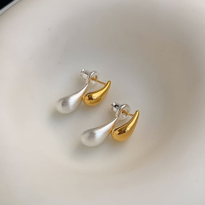 Gold and Silver Drop Earrings
