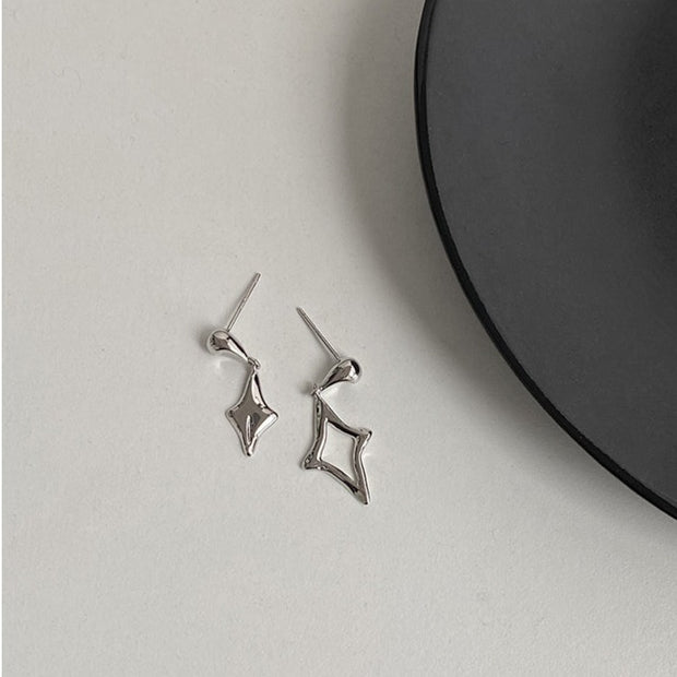 Asymmetrical Quadrangle Earrings