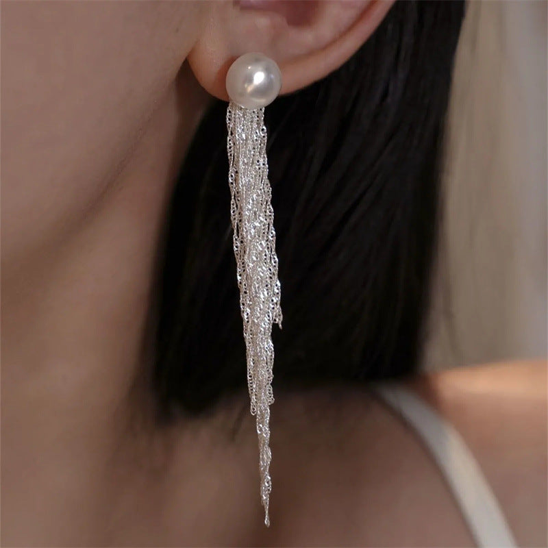 Pearl Tassel Earrings