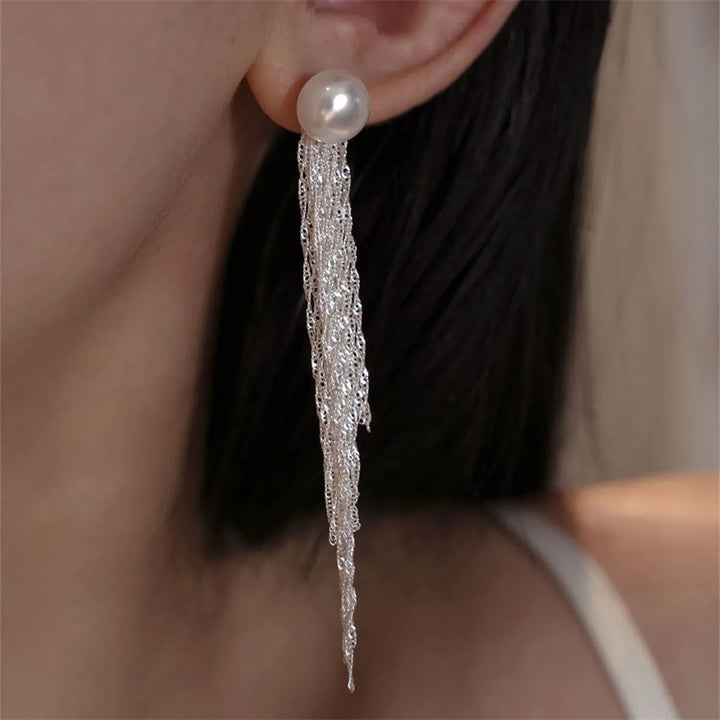 Pearl Tassel Earrings