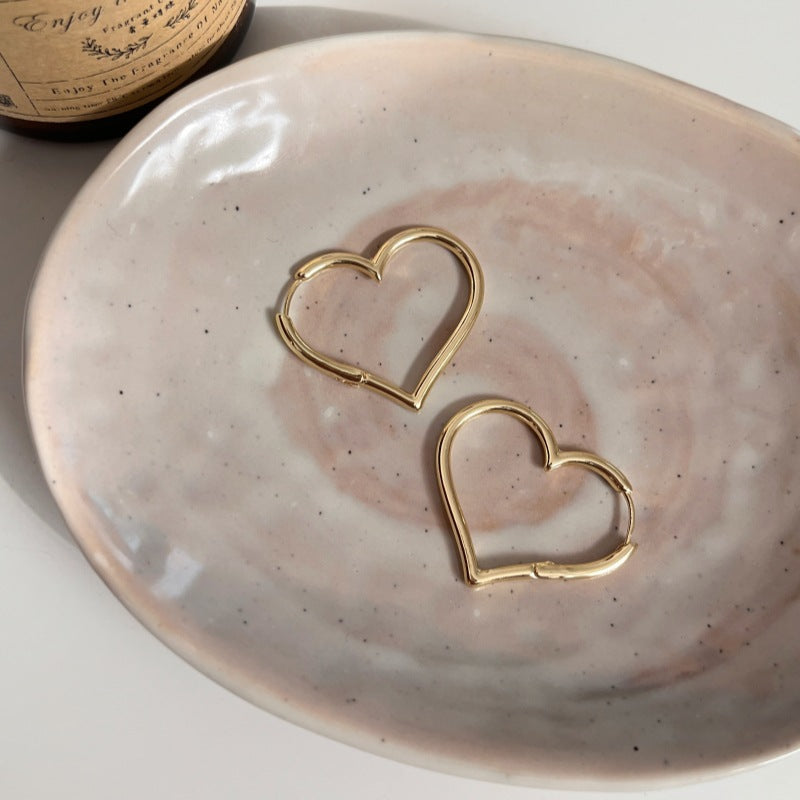 Simple Heart-Shaped Earrings