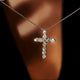 Moissanite Cross Pendant Necklace