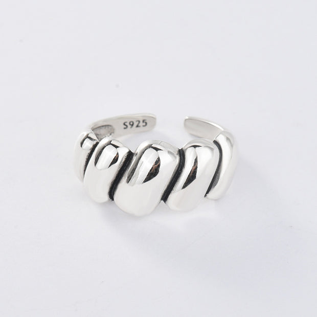 Sterling Silver Twill Twist Ring
