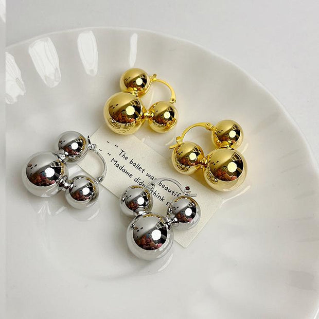 Metallic Ball Earrings