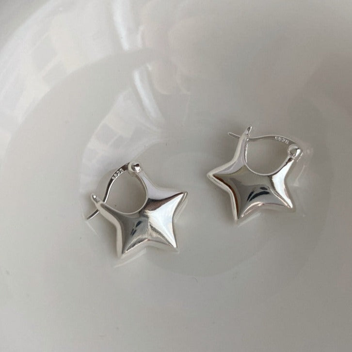 Sterling Silver Mini Star Earrings