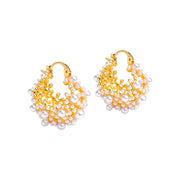 Pearl Basket Earrings