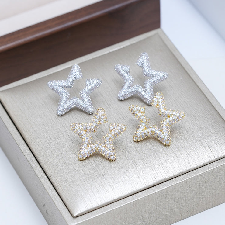 Irregular Star Glitter Earrings