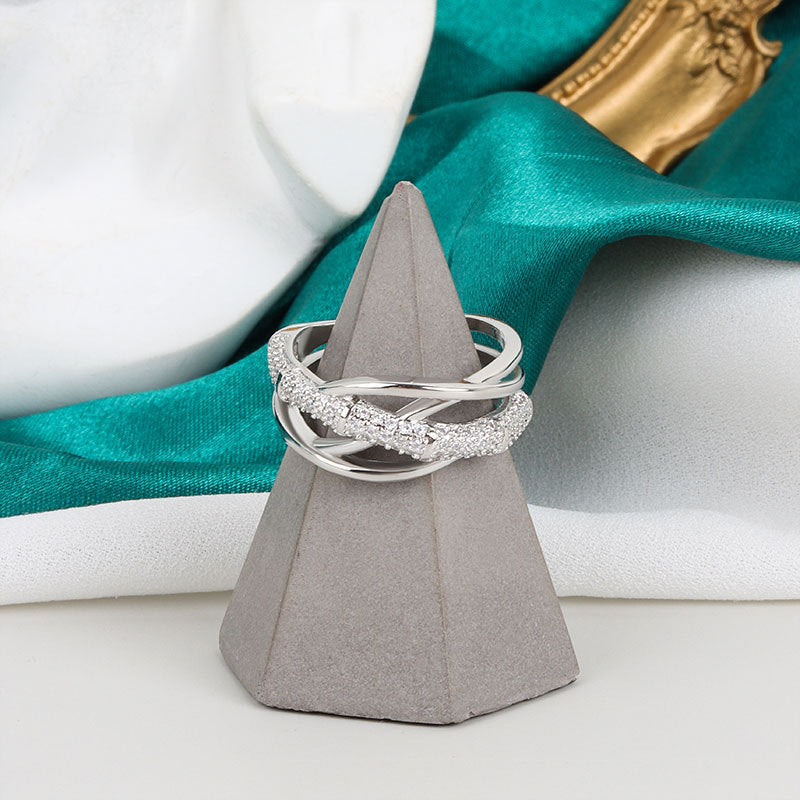 Zircon Cross Ring