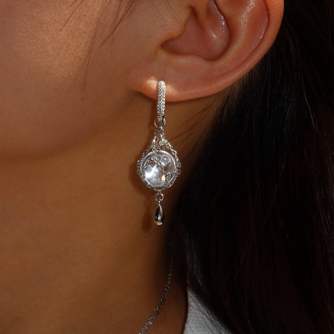 Vintage Crystal Bubble Drop Earrings