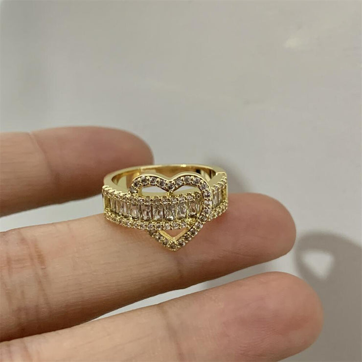 Designer Heart Zirconia Ring