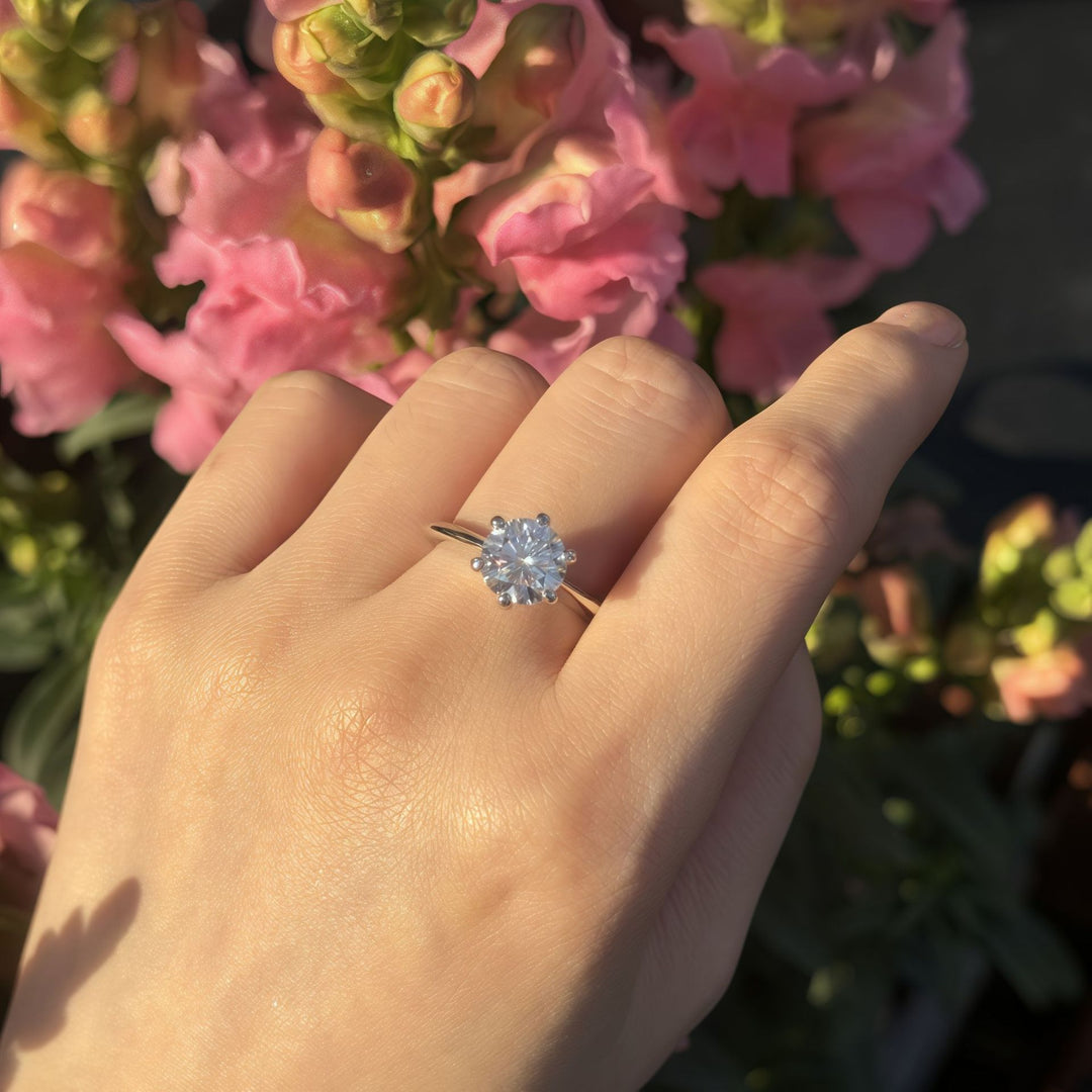 Classic 6-Prong Solitaire Moissanite Engagement Ring