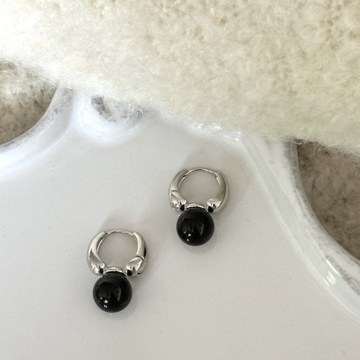 Natural Tiger Eye / Onyx Earrings